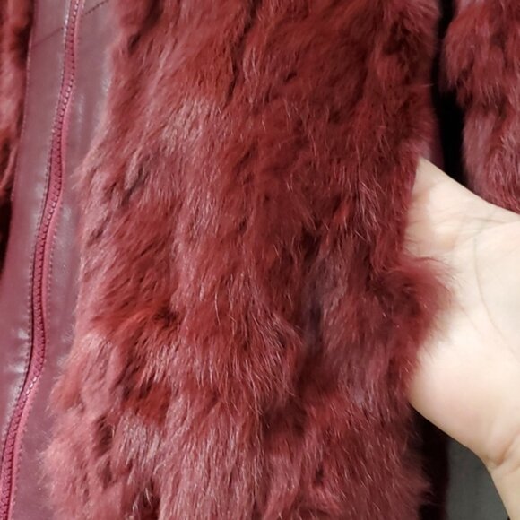 VTG VINTAGE REAL FUR WITH LEATHER TRIM FULL LENGTH COAT FOR THE GOAT - Picture 4 of 16